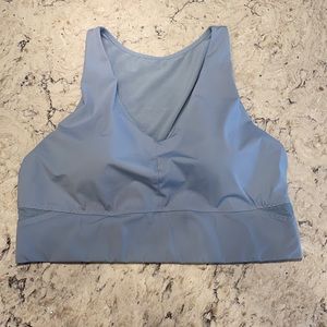 Athleta Light Blue Mesh Detail Spirts Bra Size XL